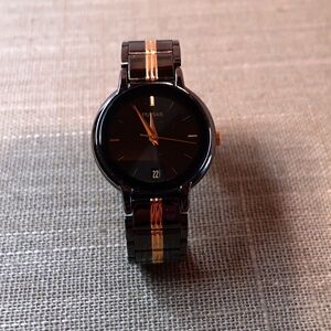 Pulsar Black Gold Wrist Watch Small Size 6" Wrist
